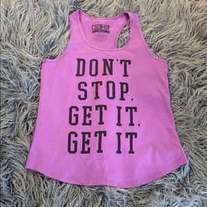 Woman’s Purple Chin Up Apparel Workout Top//size M